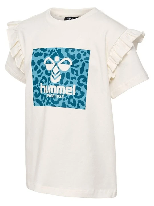 Zdjęcie produktu T-shirt z nadrukiem Hummel mleczny