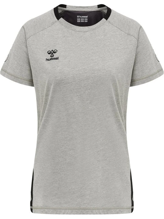 Zdjęcie produktu T-shirt z nadrukiem Hummel szary melanż