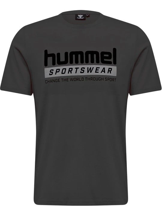 Zdjęcie produktu T-shirt z nadrukiem Hummel ciemnoszary