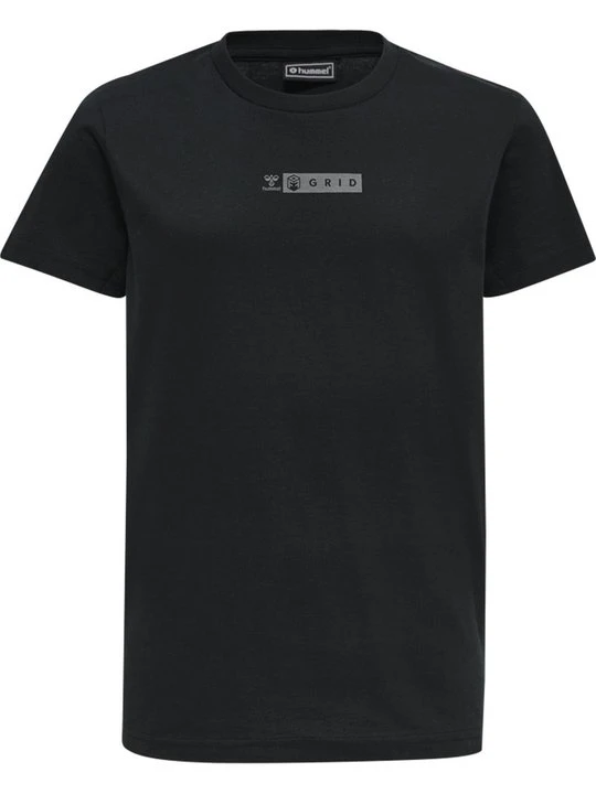 Zdjęcie produktu T-shirt z nadrukiem Hummel czarny melanż