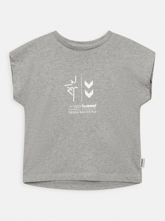 Zdjęcie produktu T-shirt z nadrukiem Hummel szary melanż