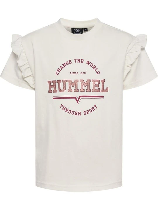 Zdjęcie produktu T-shirt z nadrukiem Hummel mleczny