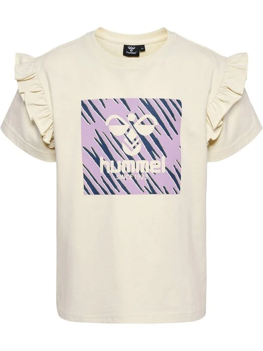 Zdjęcie produktu T-shirt z nadrukiem Hummel piaskowy