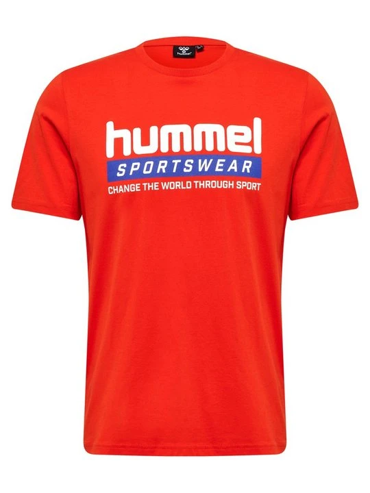 Zdjęcie produktu T-shirt z nadrukiem Hummel pomarańczowy
