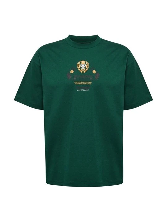 Zdjęcie produktu T-shirt z nadrukiem Hummel ciemnozielony