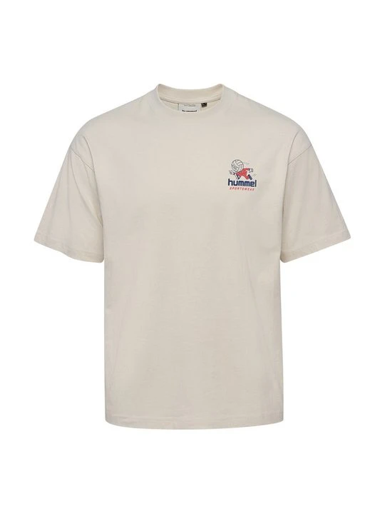 Zdjęcie produktu T-shirt z nadrukiem Hummel mleczny