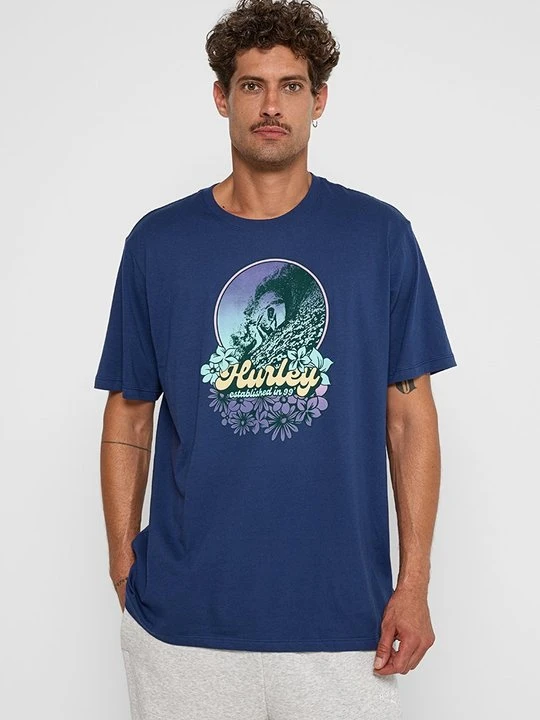 Zdjęcie produktu T-shirt z nadrukiem Hurley niebieski