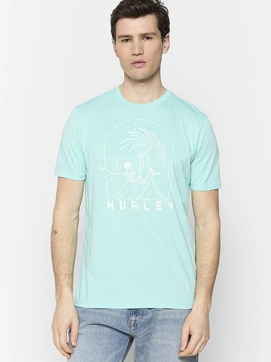 Zdjęcie produktu T-shirt z nadrukiem Hurley jasnoniebieski