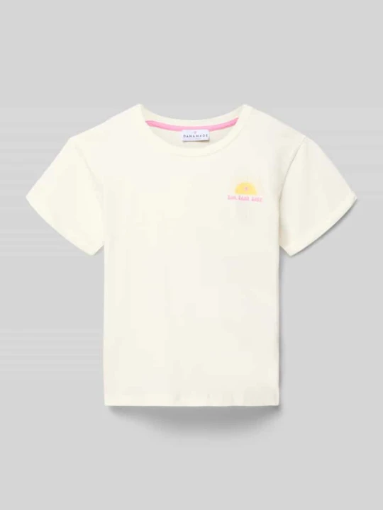 Zdjęcie produktu T-shirt z nadrukiem i okrągłym dekoltem DANAMADE Écru