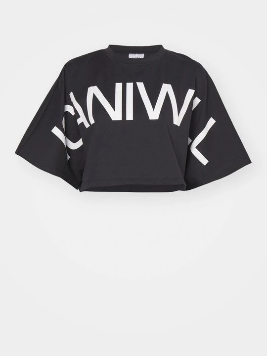 Zdjęcie produktu T-shirt z nadrukiem ICANIWILL czarny