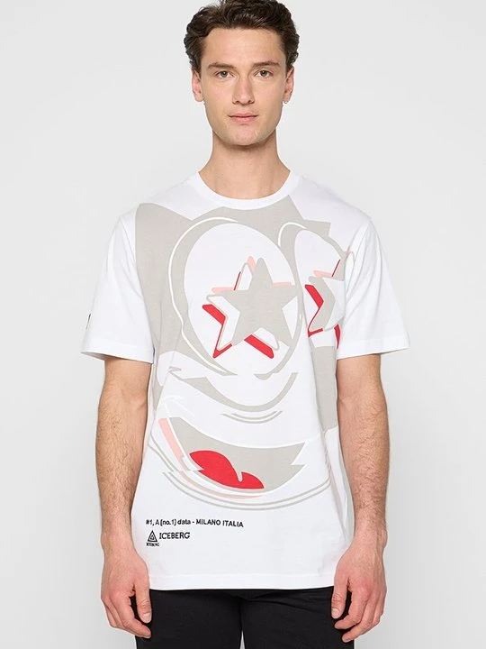 Zdjęcie produktu T-shirt z nadrukiem Iceberg biały