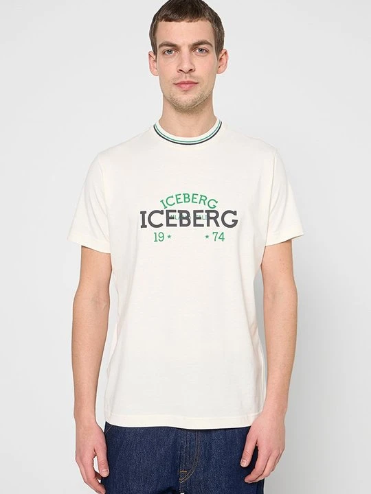 Zdjęcie produktu T-shirt z nadrukiem Iceberg beżowy