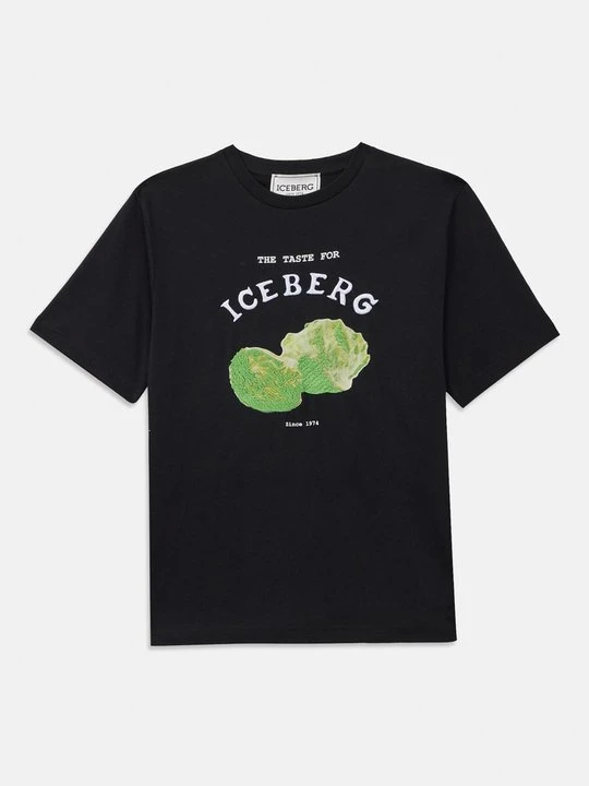 Zdjęcie produktu T-shirt z nadrukiem Iceberg czarny