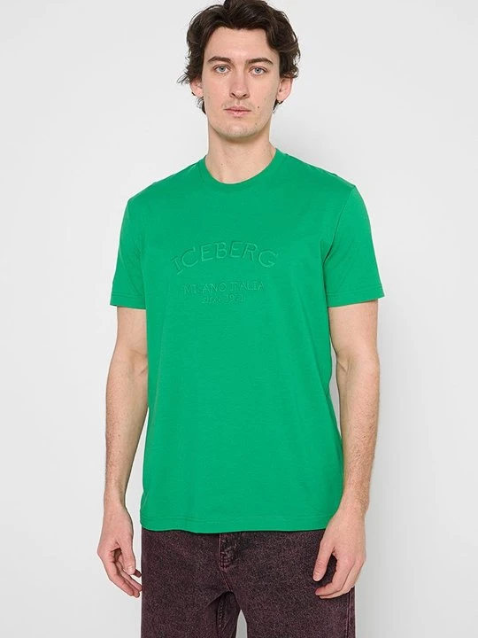 Zdjęcie produktu T-shirt z nadrukiem Iceberg zielony