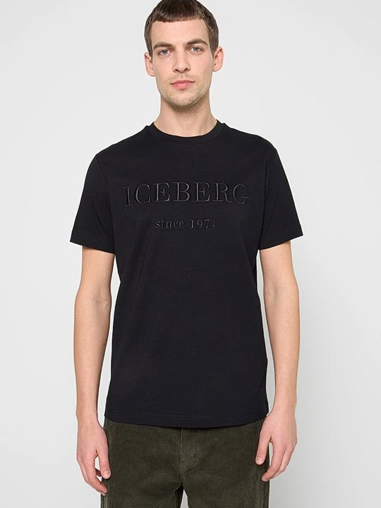Zdjęcie produktu T-shirt z nadrukiem Iceberg czarny