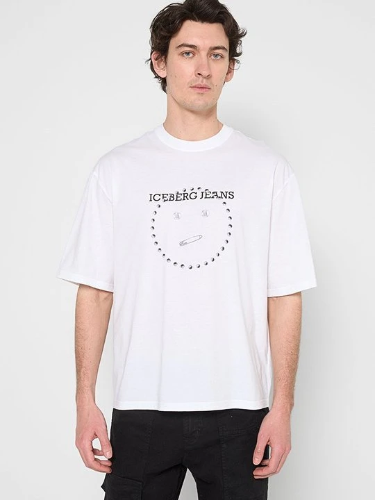 Zdjęcie produktu T-shirt z nadrukiem Iceberg biały