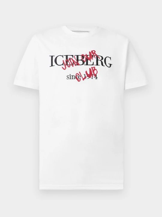 Zdjęcie produktu T-shirt z nadrukiem Iceberg biały