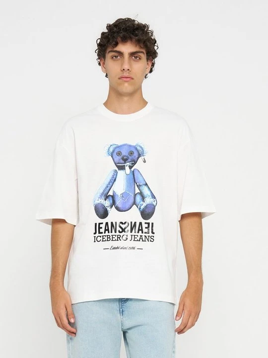 Zdjęcie produktu T-shirt z nadrukiem Iceberg biały