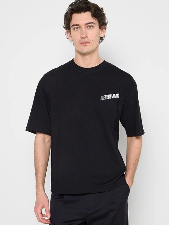 Zdjęcie produktu T-shirt z nadrukiem Iceberg czarny