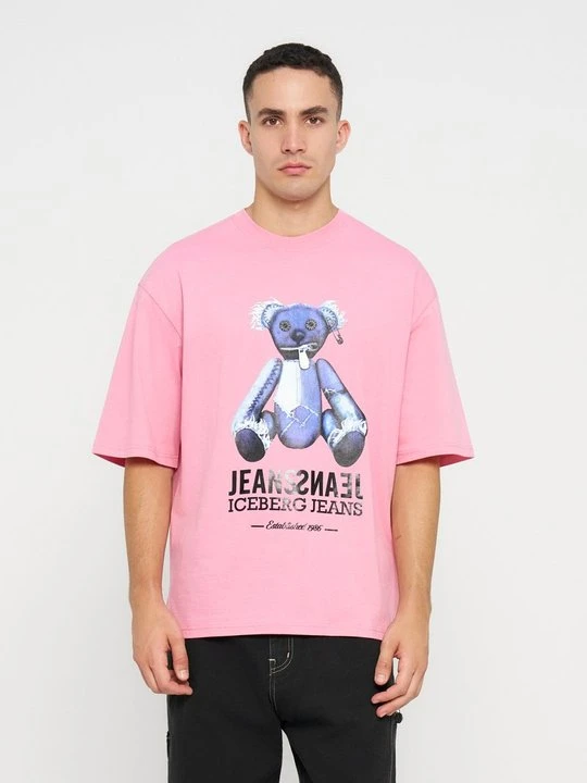 Zdjęcie produktu T-shirt z nadrukiem Iceberg różowy