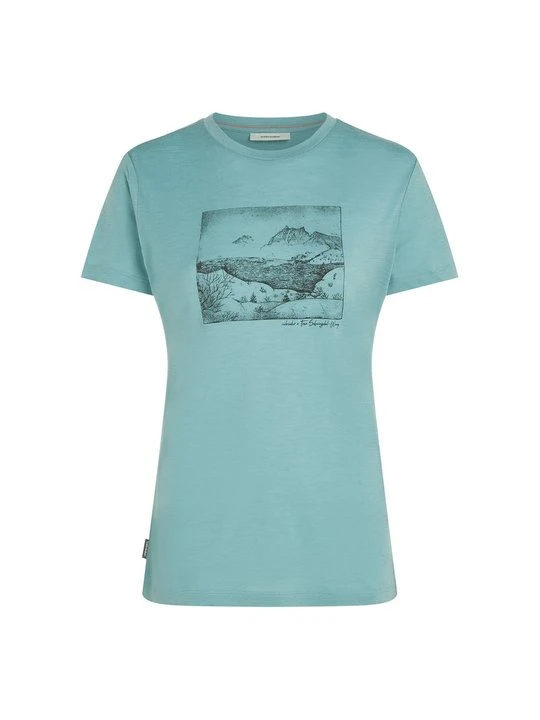 Zdjęcie produktu T-shirt z nadrukiem Icebreaker turkusowy