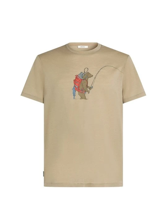 Zdjęcie produktu T-shirt z nadrukiem Icebreaker beżowy