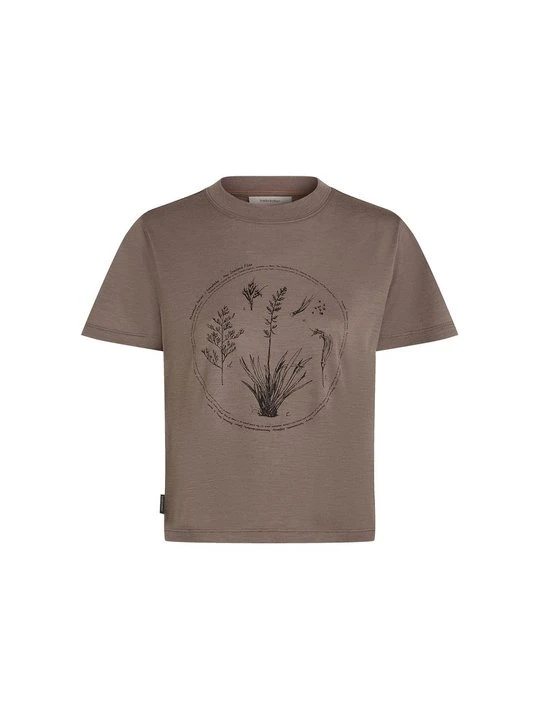 Zdjęcie produktu T-shirt z nadrukiem Icebreaker beżowy