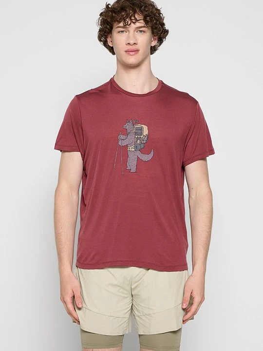 Zdjęcie produktu T-shirt z nadrukiem Icebreaker czerwony