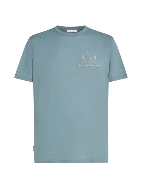 Zdjęcie produktu T-shirt z nadrukiem Icebreaker niebieski melanż
