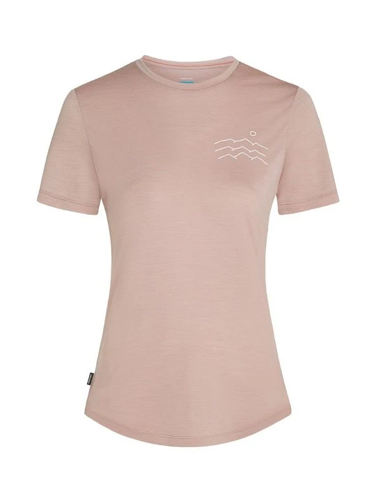 Zdjęcie produktu T-shirt z nadrukiem Icebreaker różowy melanż