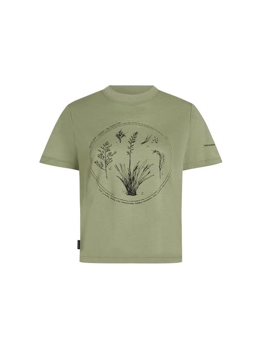 Zdjęcie produktu T-shirt z nadrukiem Icebreaker zielony melanż