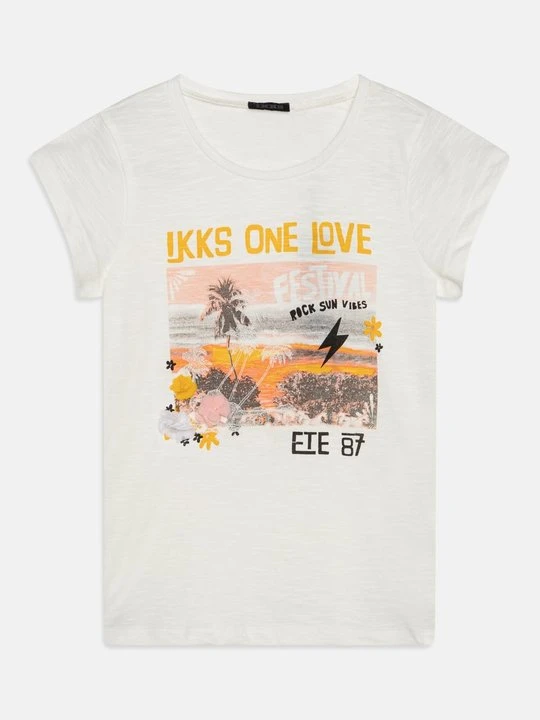 Zdjęcie produktu T-shirt z nadrukiem IKKS mleczny
