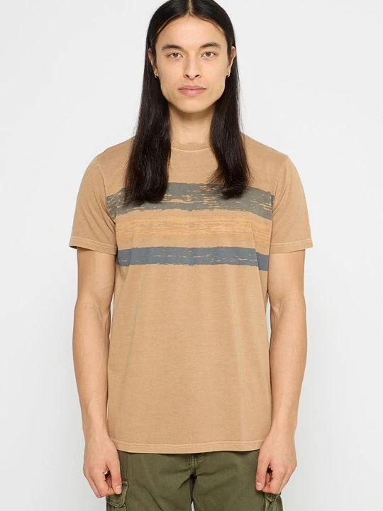 Zdjęcie produktu T-shirt z nadrukiem INDICODE taupe