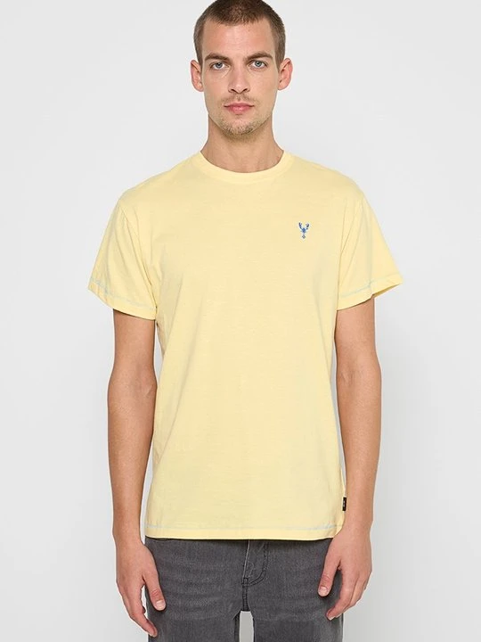 Zdjęcie produktu T-shirt z nadrukiem INDICODE żółty