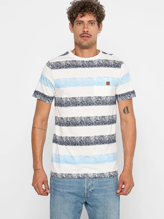 Zdjęcie produktu T-shirt z nadrukiem INDICODE niebieski