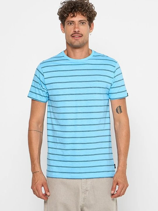 Zdjęcie produktu T-shirt z nadrukiem INDICODE niebieski