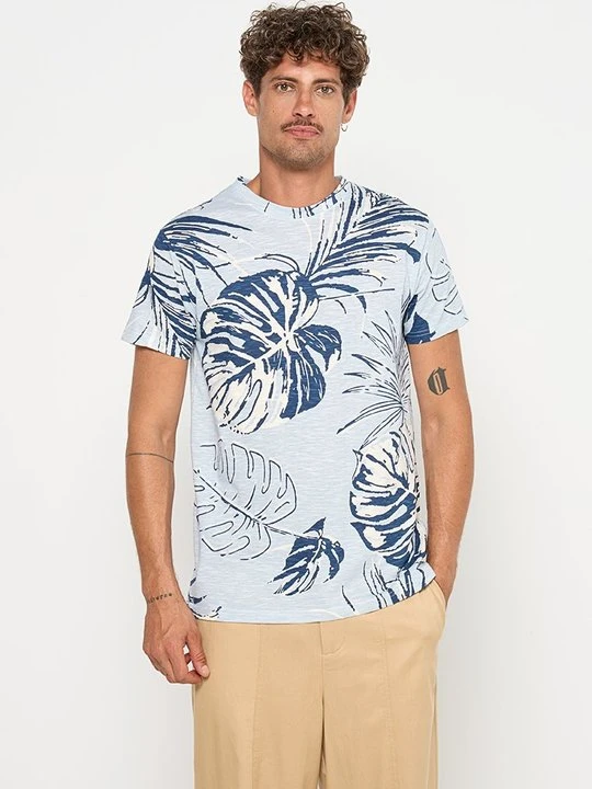 Zdjęcie produktu T-shirt z nadrukiem INDICODE jasnoniebieski