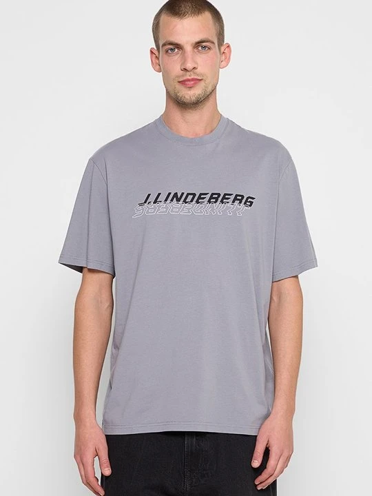 Zdjęcie produktu T-shirt z nadrukiem J.Lindeberg granatowy