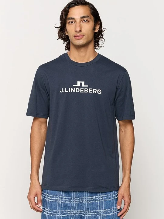 Zdjęcie produktu T-shirt z nadrukiem J.Lindeberg granatowy