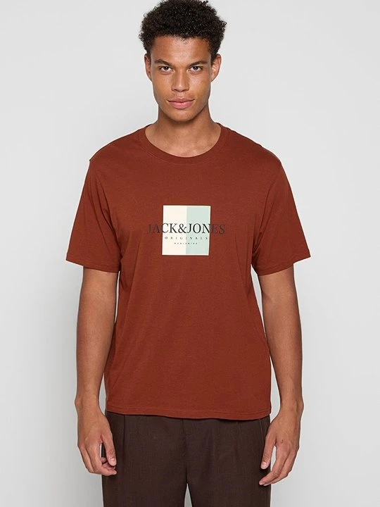 Zdjęcie produktu T-shirt z nadrukiem Jack&Jones brązowy