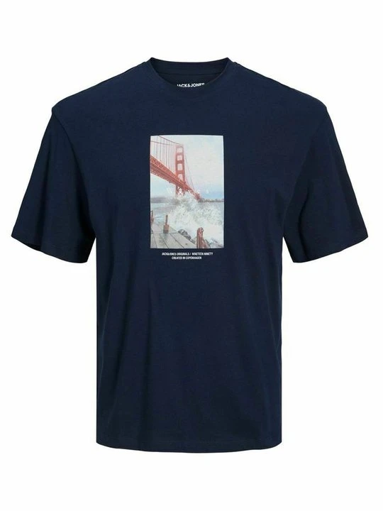 Zdjęcie produktu T-shirt z nadrukiem Jack&Jones granatowy