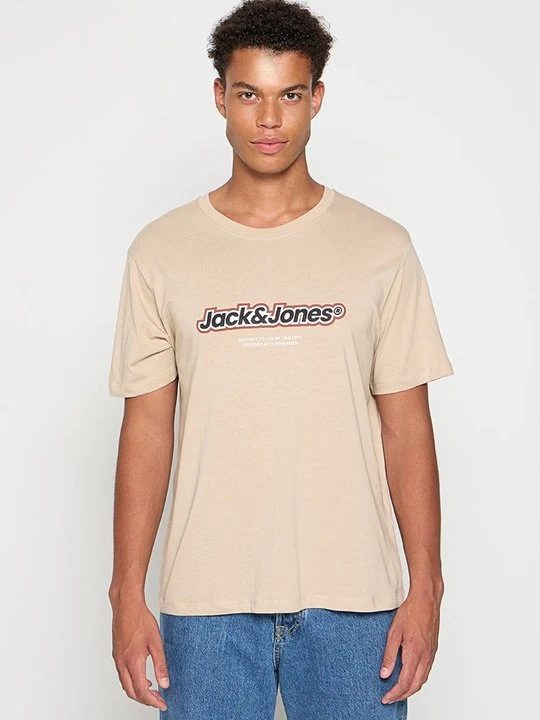 Zdjęcie produktu T-shirt z nadrukiem Jack&Jones beżowy
