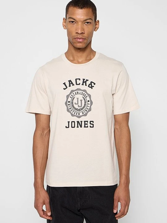 Zdjęcie produktu T-shirt z nadrukiem Jack&Jones beżowy