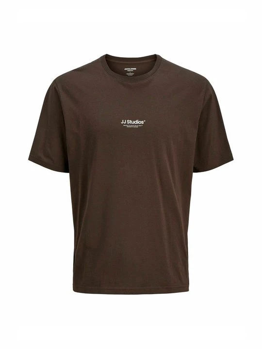 Zdjęcie produktu T-shirt z nadrukiem Jack&Jones ciemnobrązowy