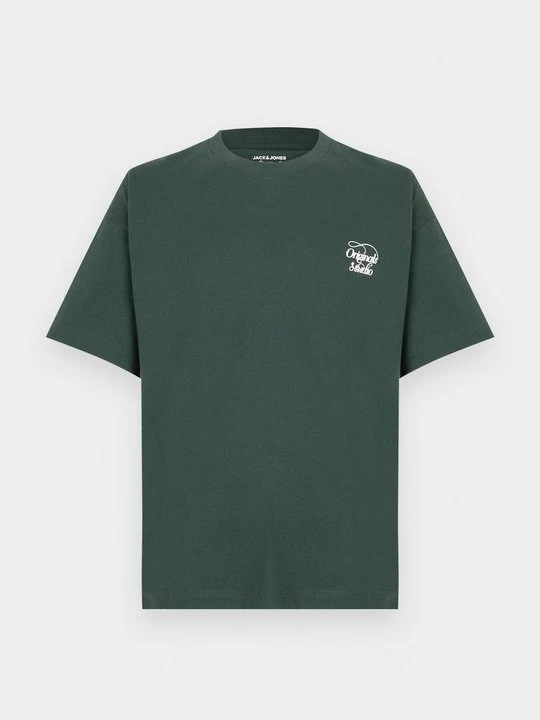 Zdjęcie produktu T-shirt z nadrukiem Jack&Jones ciemnozielony