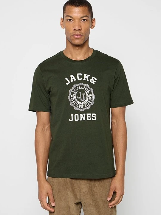 Zdjęcie produktu T-shirt z nadrukiem Jack&Jones zielony