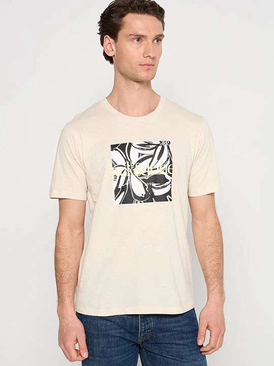 Zdjęcie produktu T-shirt z nadrukiem Jack&Jones mleczny