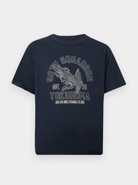 Zdjęcie produktu T-shirt z nadrukiem Jack&Jones granatowy