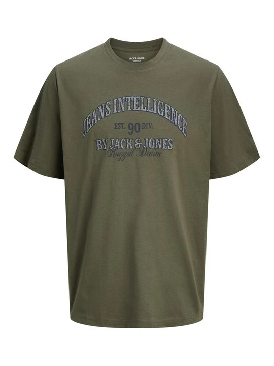 Zdjęcie produktu T-shirt z nadrukiem Jack&Jones oliwkowy melanż