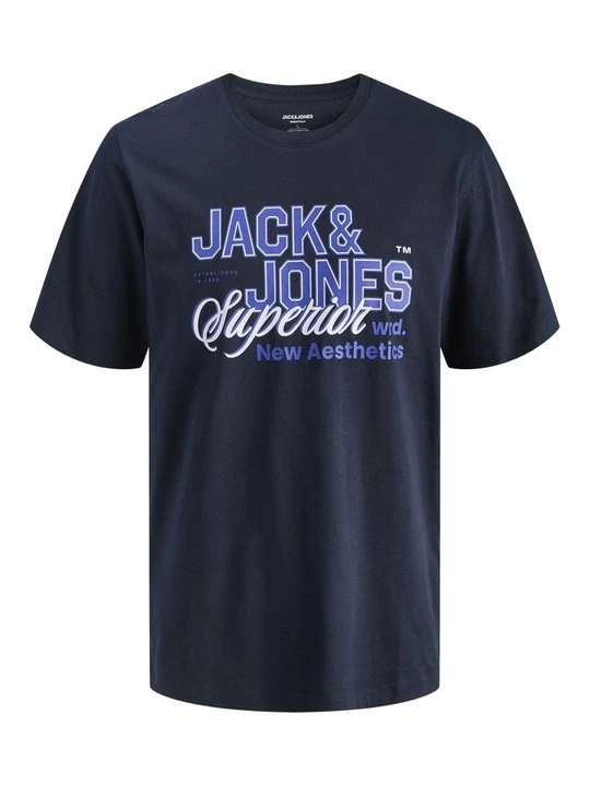 Zdjęcie produktu T-shirt z nadrukiem Jack&Jones granatowy